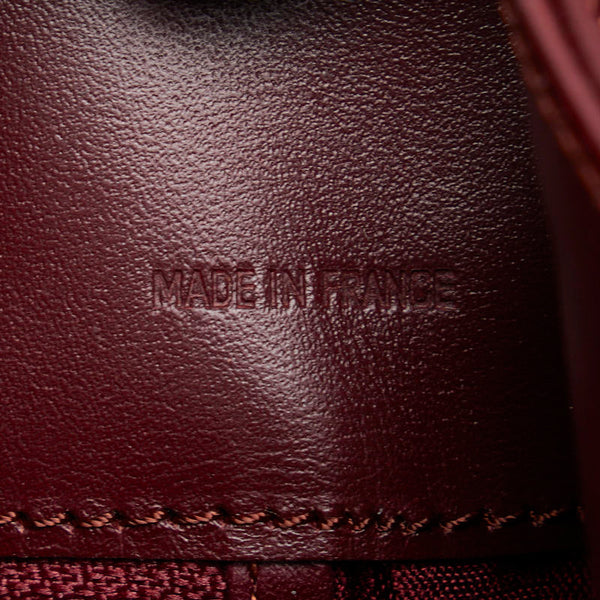 カルティエ マストライン 斜め掛け ショルダーバッグ ボルドー ワインレッド レザー レディース CARTIER 【中古】