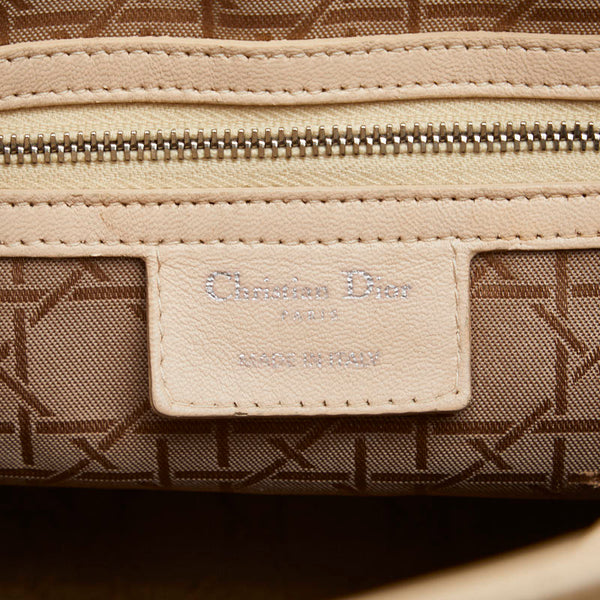 ディオール レディディオール カナージュ ハンドバッグ ショルダーバッグ 2WAY ベージュ レザー レディース Dior 【中古】