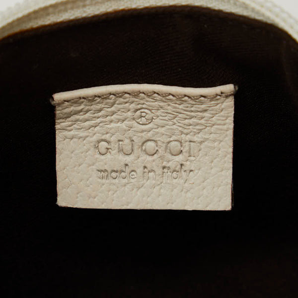 グッチ GGキャンバス ミニ ショルダーバッグ アクセサリーポーチ 154432 ピンク アイボリー キャンバス レザー レディース GUCCI 【中古】