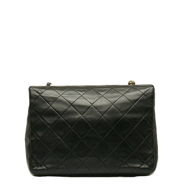 シャネル マトラッセ チェーン ショルダーバッグ ブラック レザー レディース CHANEL 【中古】