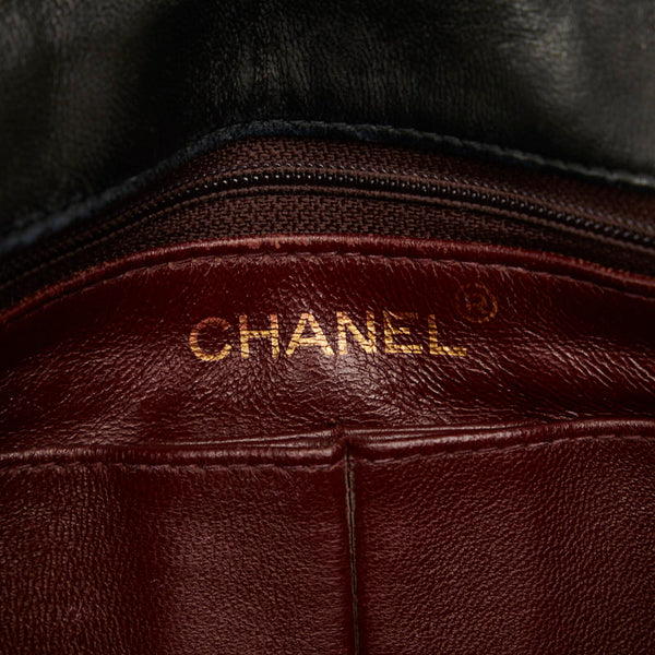 シャネル マトラッセ チェーン ショルダーバッグ ブラック レザー レディース CHANEL 【中古】