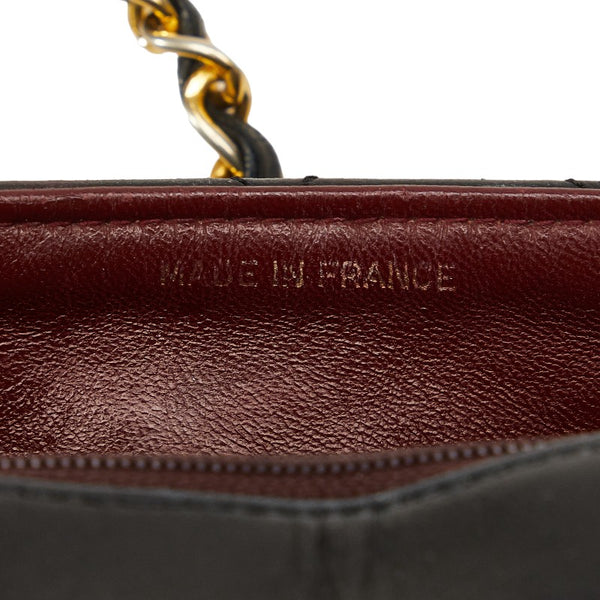 シャネル マトラッセ チェーン ショルダーバッグ ブラック レザー レディース CHANEL 【中古】