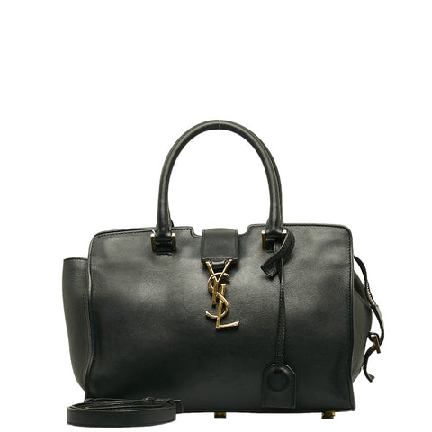 サンローラン ベイビーカバス ハンドバッグ ショルダーバッグ 2WAY GNR424868 ブラック レザー レディース SAINT LAURENT 【中古】