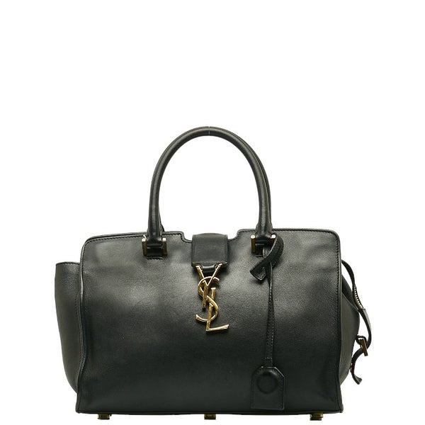 サンローラン ベイビーカバス ハンドバッグ ショルダーバッグ 2WAY GNR424868 ブラック レザー レディース SAINT LAURENT 【中古】