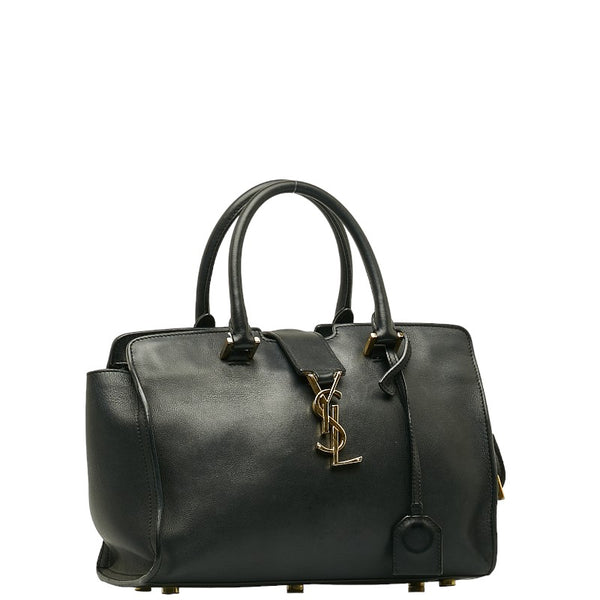 サンローラン ベイビーカバス ハンドバッグ ショルダーバッグ 2WAY GNR424868 ブラック レザー レディース SAINT LAURENT 【中古】