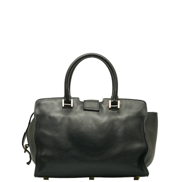 サンローラン ベイビーカバス ハンドバッグ ショルダーバッグ 2WAY GNR424868 ブラック レザー レディース SAINT LAURENT 【中古】