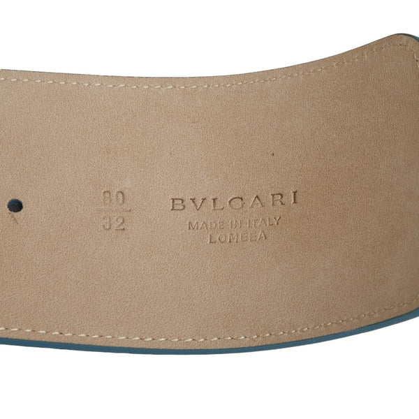 ブルガリ ビーゼロワン ベルト サイズ：80/32 ライトブルー レザー レディース BVLGARI 【中古】