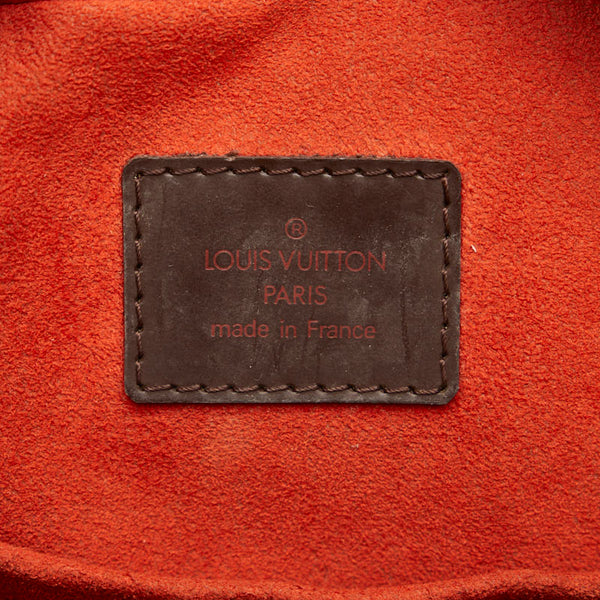 ルイ ヴィトン ダミエ サリア オリゾンタル ハンドバッグ N51282 エベヌ ブラウン PVC レザー レディース LOUIS VUITTON 【中古】