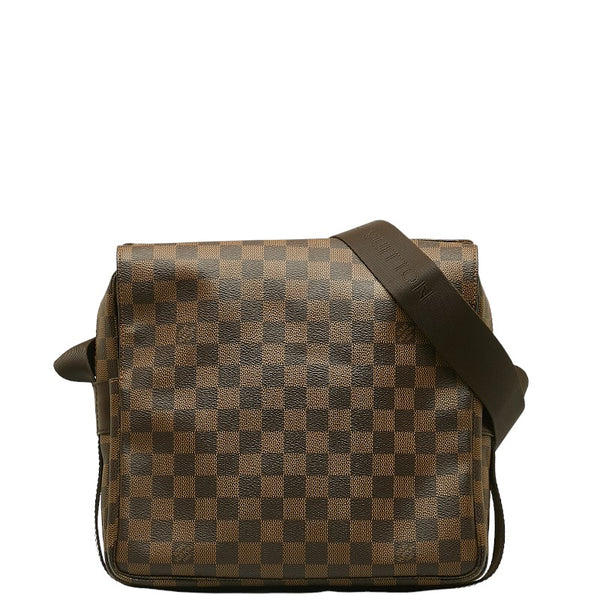 ルイ ヴィトン ダミエ ナヴィグリオ ショルダーバッグ N45255 エベヌ ブラウン PVC レザー レディース LOUIS VUITTON 【中古】