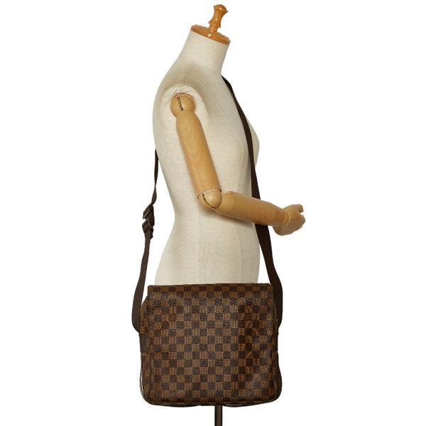 ルイ ヴィトン ダミエ ナヴィグリオ ショルダーバッグ N45255 エベヌ ブラウン PVC レザー レディース LOUIS VUITTON 【中古】