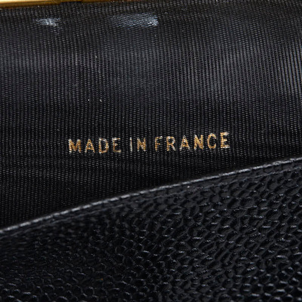 シャネル ココマーク 手帳カバー アジェンダ ブラック キャビアスキン レディース CHANEL 【中古】