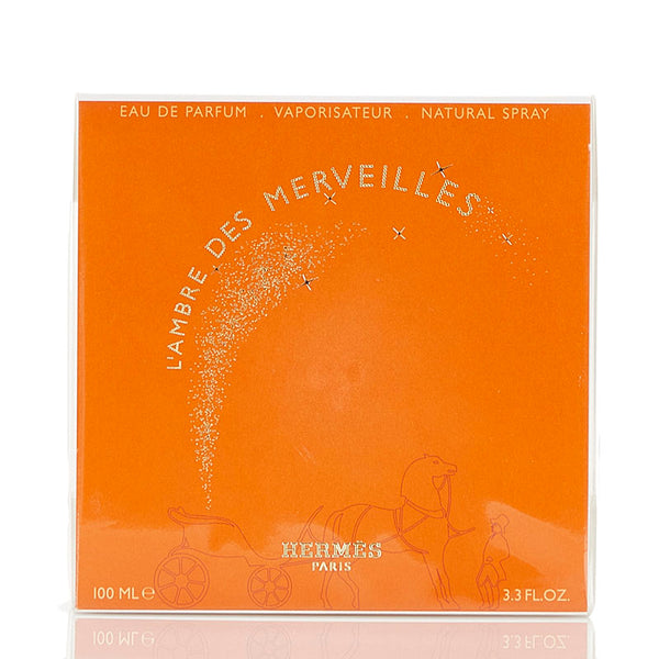 エルメス オードパルファン L’ambre des merveilles オー デ メルヴェイユ 香水100ml オレンジ ガラス レディース HERMES 【中古】