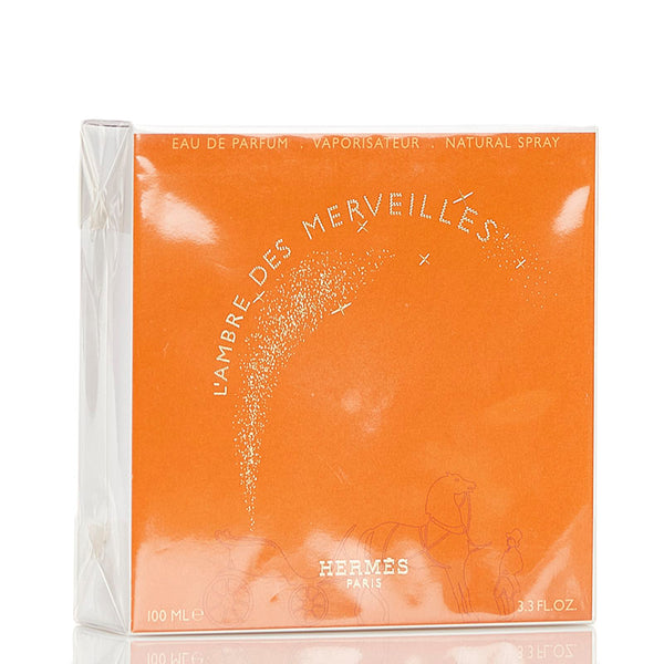 エルメス オードパルファン L’ambre des merveilles オー デ メルヴェイユ 香水100ml オレンジ ガラス レディース HERMES 【中古】