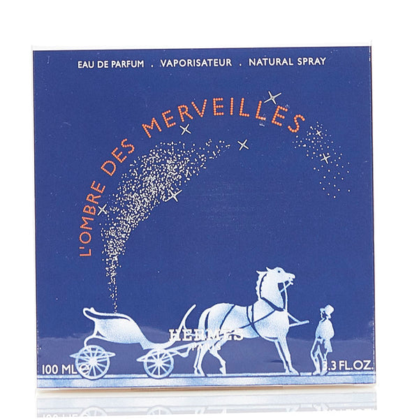 エルメス オードパルファム ロンブル デ メルヴェイュ L'OMBRE DES MERVEILLES100ml 香水 クリア ブルー ガラス レディース HERMES 【中古】