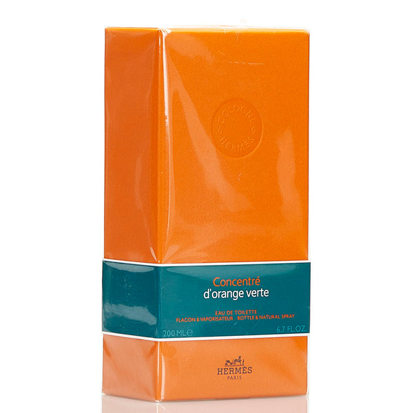 エルメス オードトワレ Concentre' d' orange verte コンサントレ ド ランジュ ヴェルト 200ml 香水 オレンジ ガラス レディース HERMES 【中古】