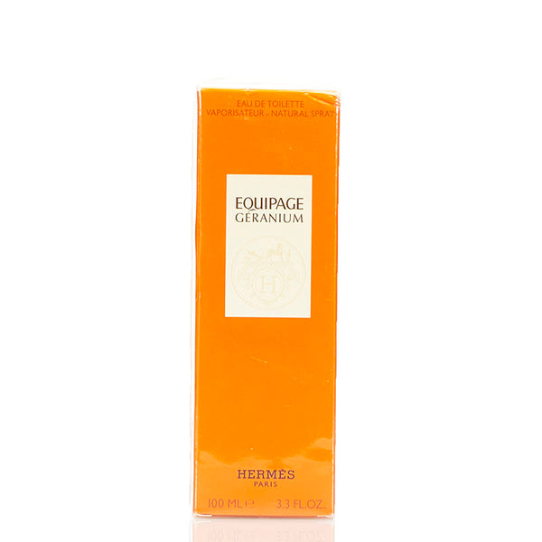 エルメス エキパージュ ジェラニウム EQUIPAGE GERANIUM 100ml 香水 クリア ブラック ガラス レディース HERMES 【中古】
