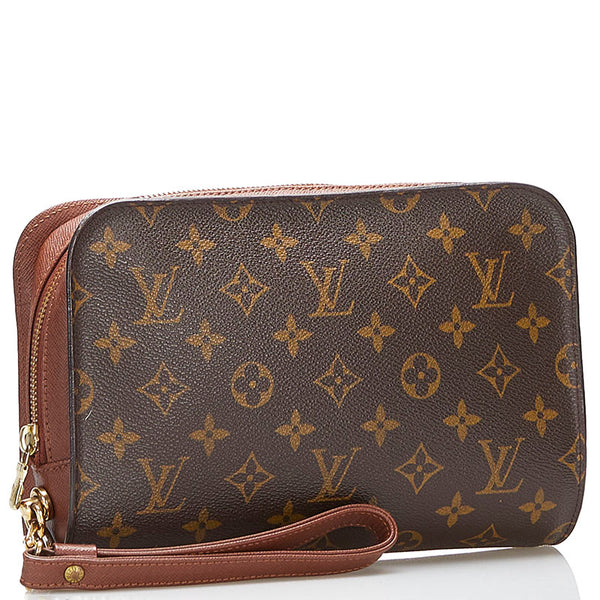 ルイ ヴィトン モノグラム オルセー クラッチバッグ セカンドバッグ M51790 ブラウン PVC レザー レディース LOUIS VUITTON 【中古】