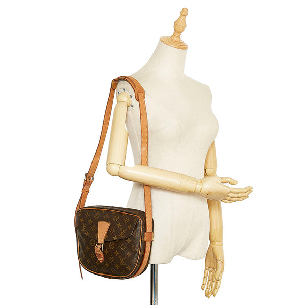 ルイ ヴィトン モノグラム ジュヌフィーユGM 斜め掛け ショルダーバッグ ブラウン PVC レザー レディース LOUIS VUITTON 【中古】