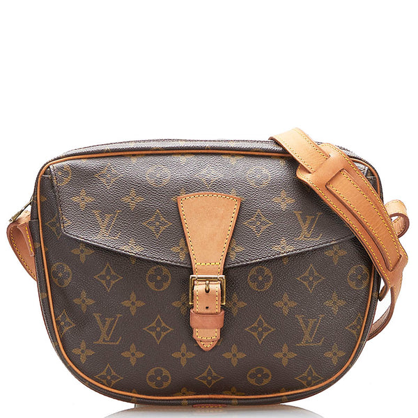 ルイ ヴィトン モノグラム ジュヌフィーユGM 斜め掛け ショルダーバッグ ブラウン PVC レザー レディース LOUIS VUITTON 【中古】