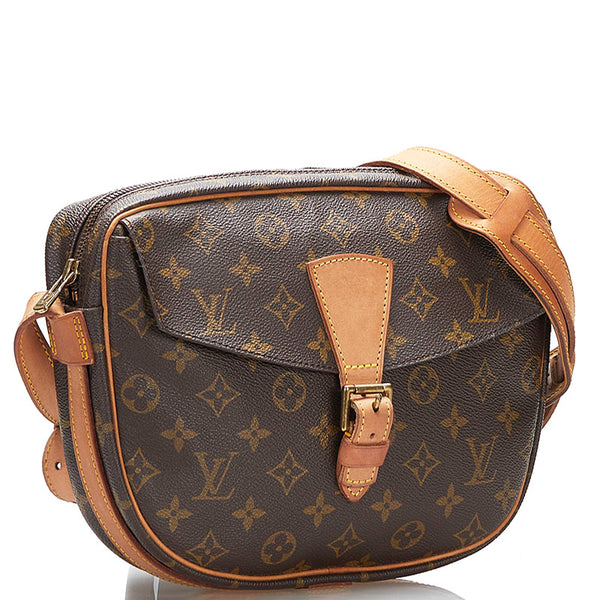 ルイ ヴィトン モノグラム ジュヌフィーユGM 斜め掛け ショルダーバッグ ブラウン PVC レザー レディース LOUIS VUITTON 【中古】