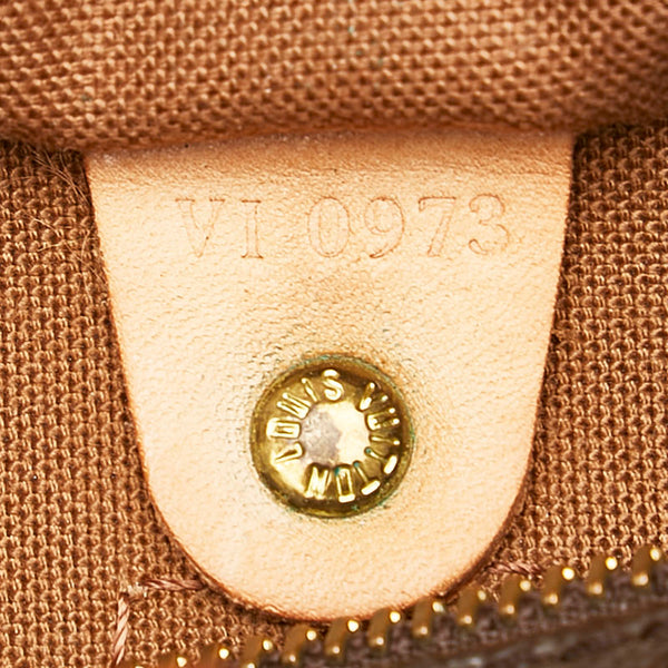 ルイ ヴィトン モノグラム スピーディ25 ハンドバッグ M41528 ブラウン PVC レザー レディース LOUIS VUITTON 【中古】
