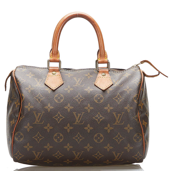 ルイ ヴィトン モノグラム スピーディ25 ハンドバッグ M41528 ブラウン PVC レザー レディース LOUIS VUITTON 【中古】