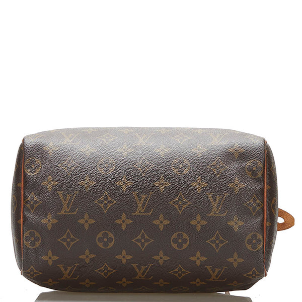 ルイ ヴィトン モノグラム スピーディ25 ハンドバッグ M41528 ブラウン PVC レザー レディース LOUIS VUITTON 【中古】