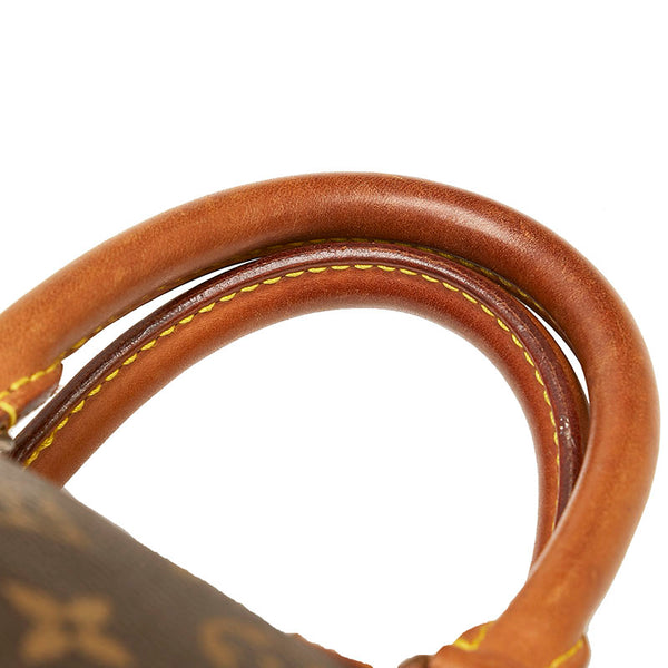 ルイ ヴィトン モノグラム スピーディ25 ハンドバッグ M41528 ブラウン PVC レザー レディース LOUIS VUITTON 【中古】