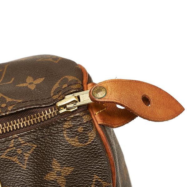 ルイ ヴィトン モノグラム スピーディ25 ハンドバッグ M41528 ブラウン PVC レザー レディース LOUIS VUITTON 【中古】