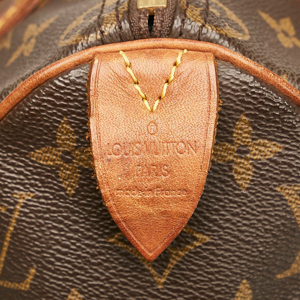 ルイ ヴィトン モノグラム スピーディ25 ハンドバッグ M41528 ブラウン PVC レザー レディース LOUIS VUITTON 【中古】