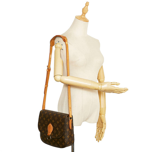 ルイ ヴィトン モノグラム サンクルー 斜め掛け ショルダーバッグ M51242  ブラウン PVC レザー レディース LOUIS VUITTON 【中古】