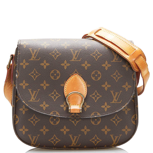 ルイ ヴィトン モノグラム サンクルー 斜め掛け ショルダーバッグ M51242  ブラウン PVC レザー レディース LOUIS VUITTON 【中古】