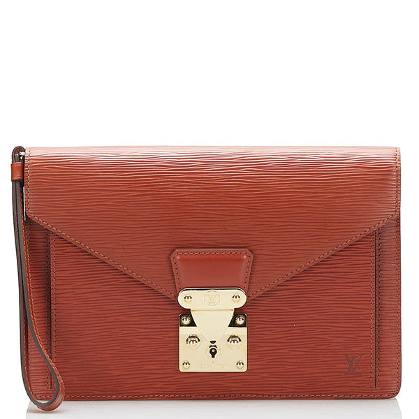 ルイ ヴィトン エピ ポシェット セリエ ドラゴンヌ セカンドバッグ M52613 ケニアブラウン レザー メンズ LOUIS VUITTON 【中古】