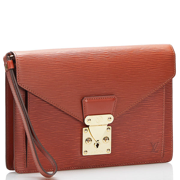 ルイ ヴィトン エピ ポシェット セリエ ドラゴンヌ セカンドバッグ M52613 ケニアブラウン レザー メンズ LOUIS VUITTON 【中古】