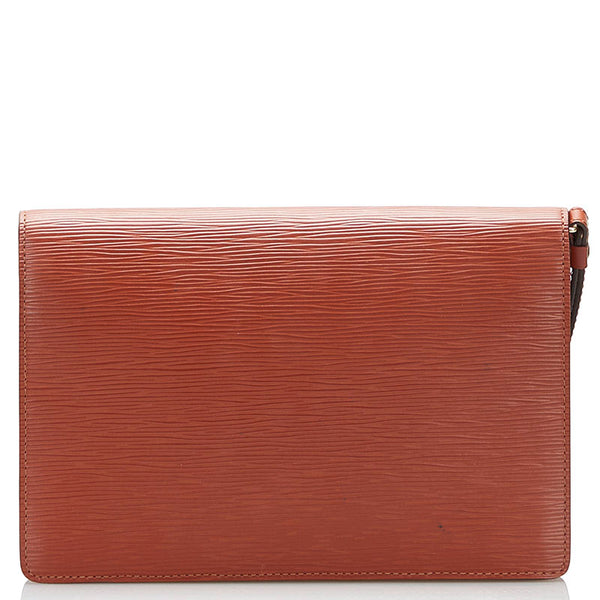 ルイ ヴィトン エピ ポシェット セリエ ドラゴンヌ セカンドバッグ M52613 ケニアブラウン レザー メンズ LOUIS VUITTON 【中古】