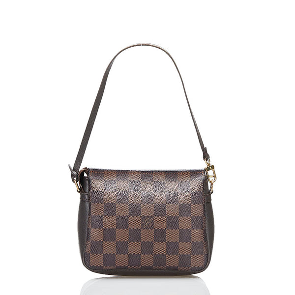 ルイ ヴィトン ダミエ トゥルース メイクアップ ポーチ ミニハンドバッグ N51982 ブラウン PVC レザー レディース LOUIS VUITTON 【中古】