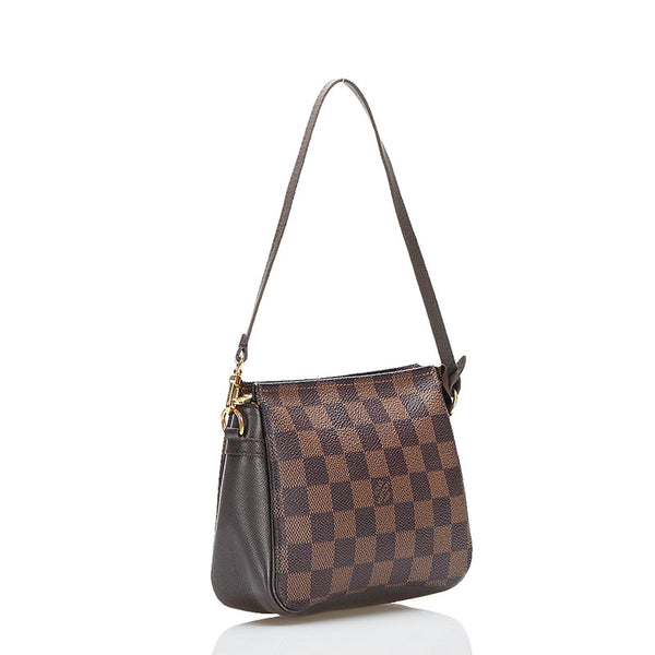 ルイ ヴィトン ダミエ トゥルース メイクアップ ポーチ ミニハンドバッグ N51982 ブラウン PVC レザー レディース LOUIS VUITTON 【中古】