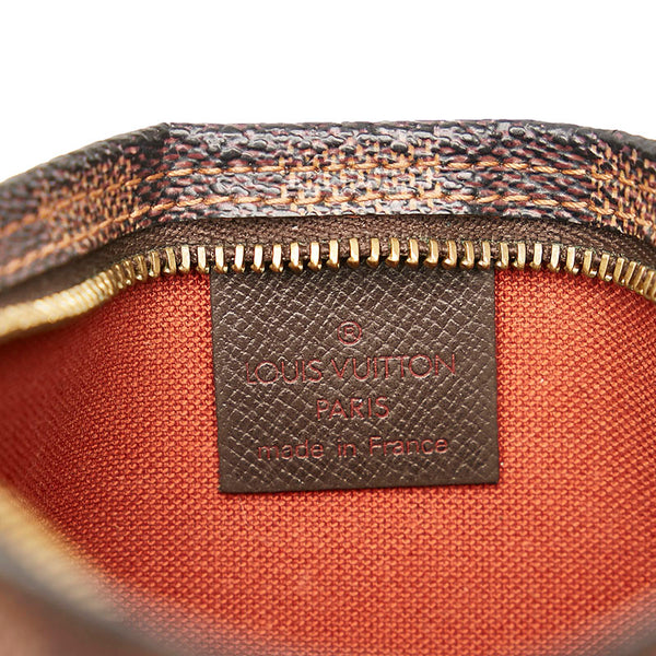 ルイ ヴィトン ダミエ トゥルース メイクアップ ポーチ ミニハンドバッグ N51982 ブラウン PVC レザー レディース LOUIS VUITTON 【中古】