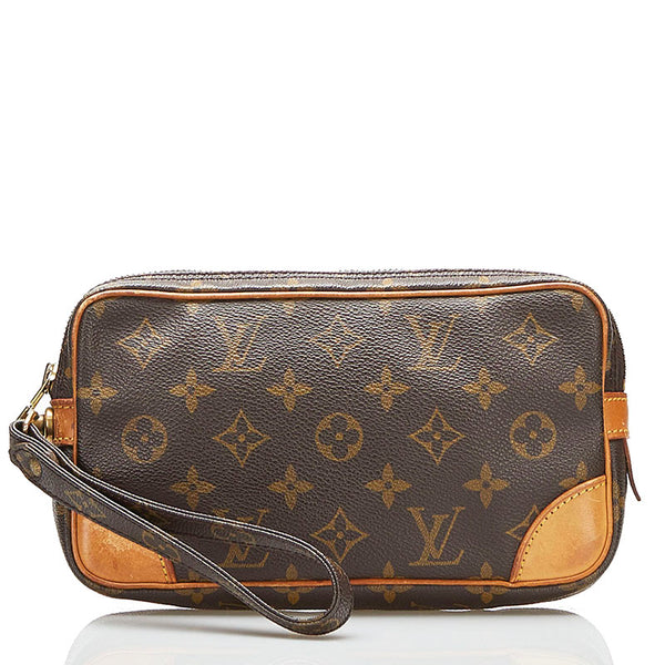 ルイ ヴィトン モノグラム マルリードラゴンヌPM セカンドバッグ M51827 ブラウン PVC レザー メンズ LOUIS VUITTON 【中古】