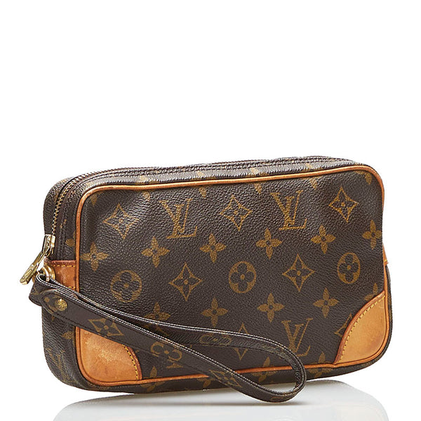 ルイ ヴィトン モノグラム マルリードラゴンヌPM セカンドバッグ M51827 ブラウン PVC レザー メンズ LOUIS VUITTON 【中古】