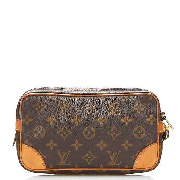 ルイ ヴィトン モノグラム マルリードラゴンヌPM セカンドバッグ M51827 ブラウン PVC レザー メンズ LOUIS VUITTON 【中古】