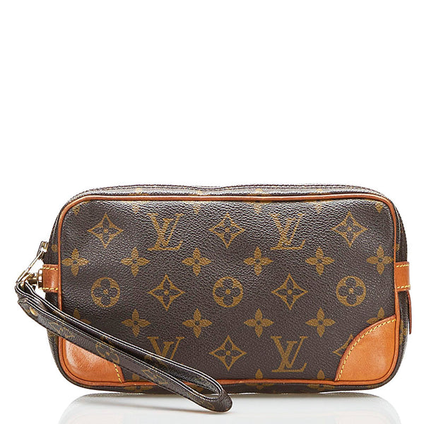 ルイ ヴィトン モノグラム マルリードラゴンヌPM セカンドバッグ M51827 ブラウン PVC レザー メンズ LOUIS VUITTON 【中古】