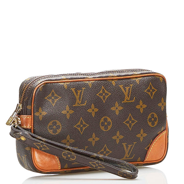 ルイ ヴィトン モノグラム マルリードラゴンヌPM セカンドバッグ M51827 ブラウン PVC レザー メンズ LOUIS VUITTON 【中古】