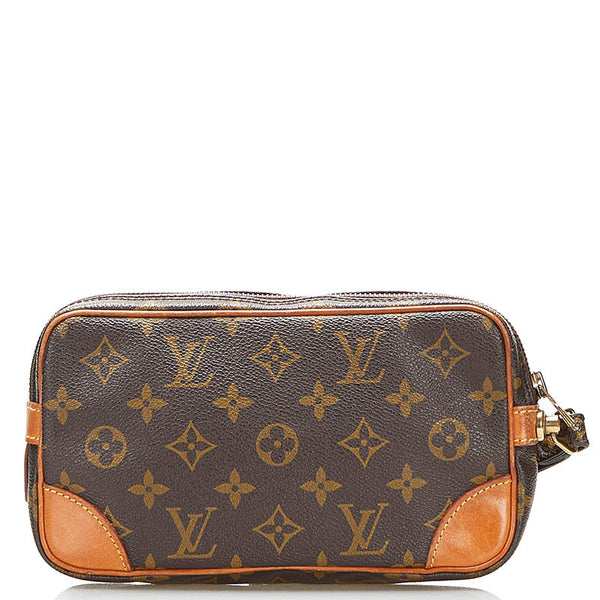 ルイ ヴィトン モノグラム マルリードラゴンヌPM セカンドバッグ M51827 ブラウン PVC レザー メンズ LOUIS VUITTON 【中古】
