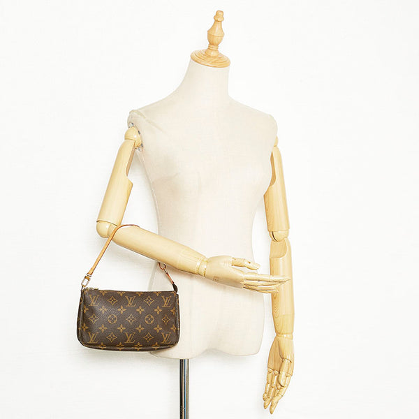 ルイ ヴィトン モノグラム アクセソワール ハンドバッグ アクセサリーポーチ  M40712 ブラウン PVC レザー レディース LOUIS VUITTON 【中古】