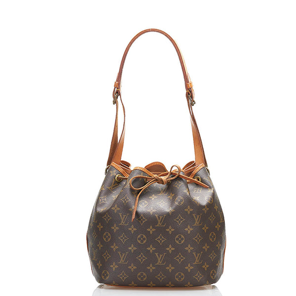 ルイ ヴィトン モノグラム プチノエ ショルダーバッグ M42226 ブラウン PVC レザー レディース LOUIS VUITTON 【中古】