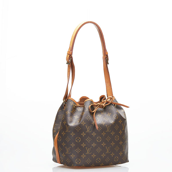 ルイ ヴィトン モノグラム プチノエ ショルダーバッグ M42226 ブラウン PVC レザー レディース LOUIS VUITTON 【中古】