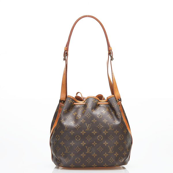ルイ ヴィトン モノグラム プチノエ ショルダーバッグ M42226 ブラウン PVC レザー レディース LOUIS VUITTON 【中古】