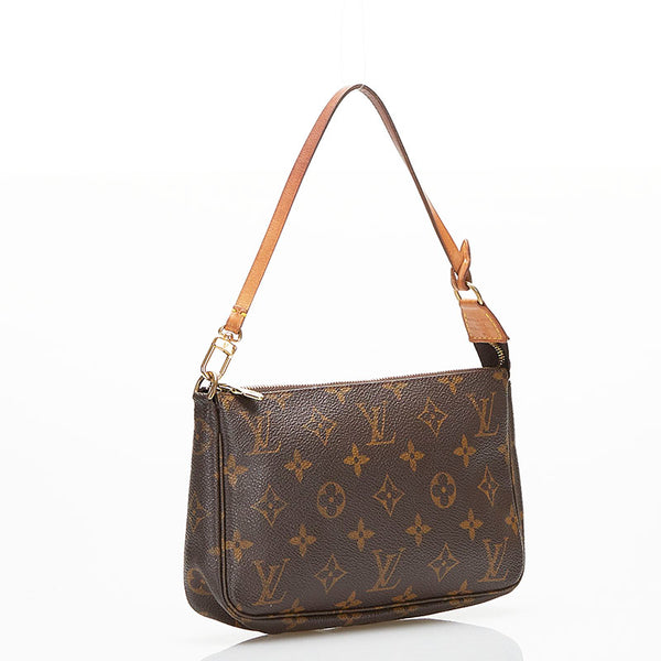 ルイ ヴィトン モノグラム アクセソワール ポシェット アクセサリーポーチ M40712 ブラウン PVC レザー レディース LOUIS VUITTON 【中古】