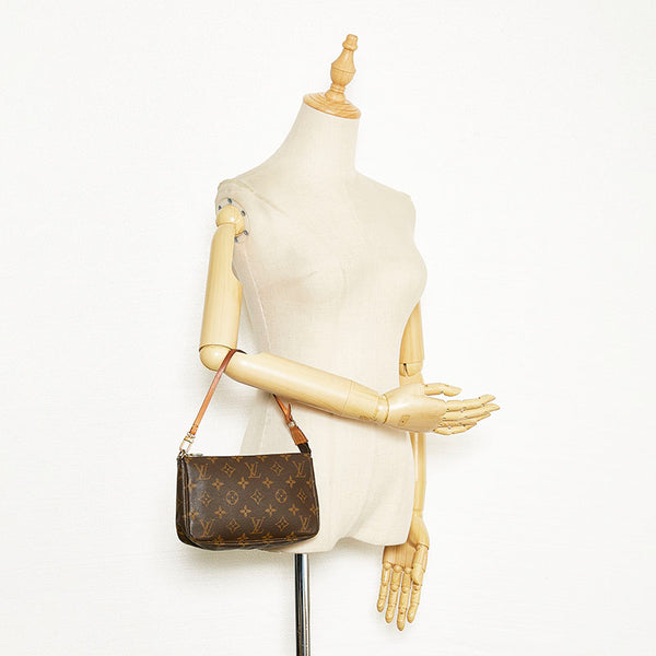 ルイ ヴィトン モノグラム アクセソワール ポシェット アクセサリーポーチ M40712 ブラウン PVC レザー レディース LOUIS VUITTON 【中古】